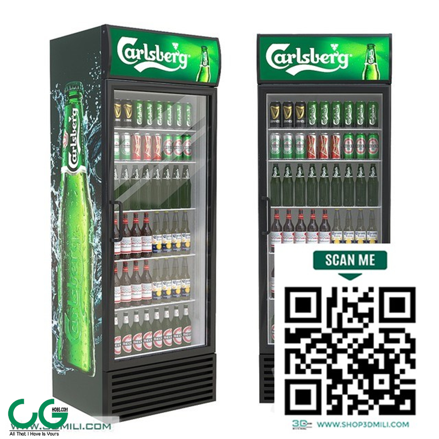 Refrigerated cabinet with drinks